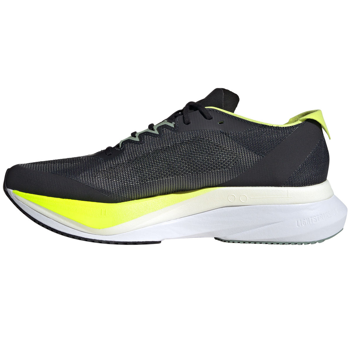adidas Adizero Boston 12 Running Shoes - Mens - Ink/Silver/Lime