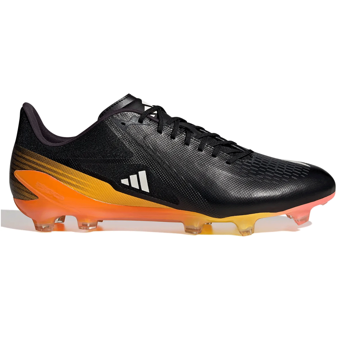adidas Adizero RS15 FG Pro Rugby Boots - Adult - Black/Zero Metalic/Spark