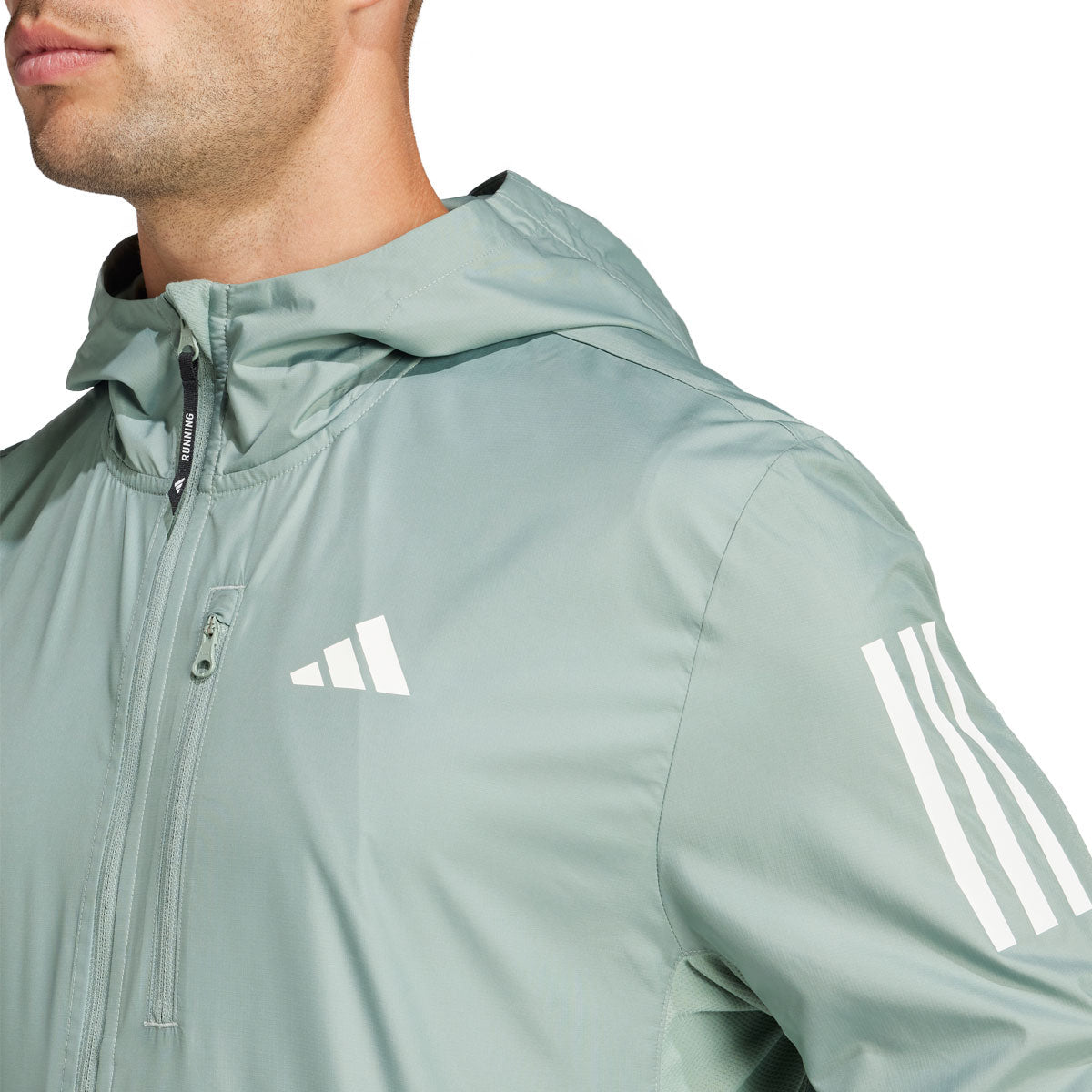 adidas Own The Run Jacket - Mens - Silver Green