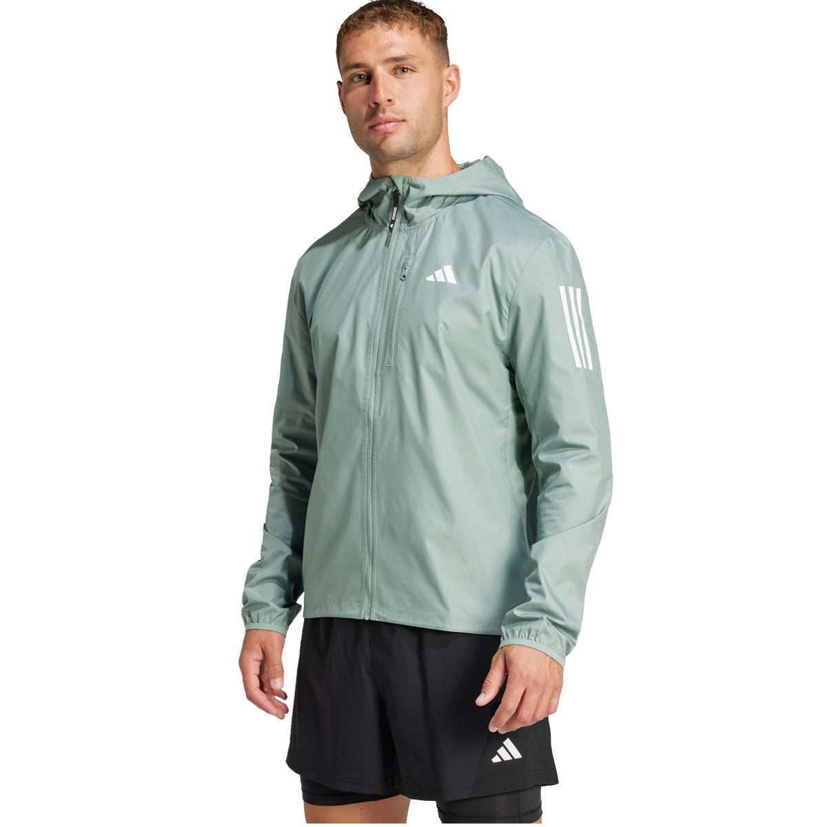 adidas Own The Run Jacket - Mens - Silver Green