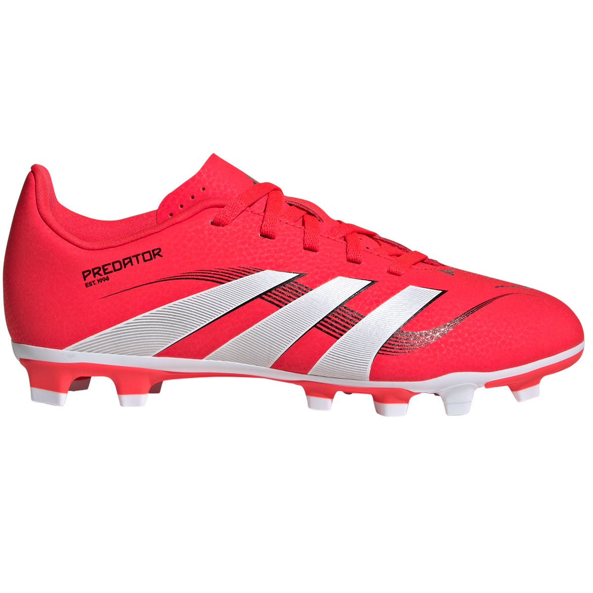 adidas Predator Club FG/MG Football Boots - Youth - Lucid Red/Cloud White/Core Black