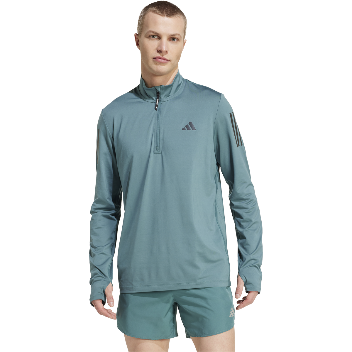 adidas Own The Run Half Zip Jacket - Mens - Preloved Teal