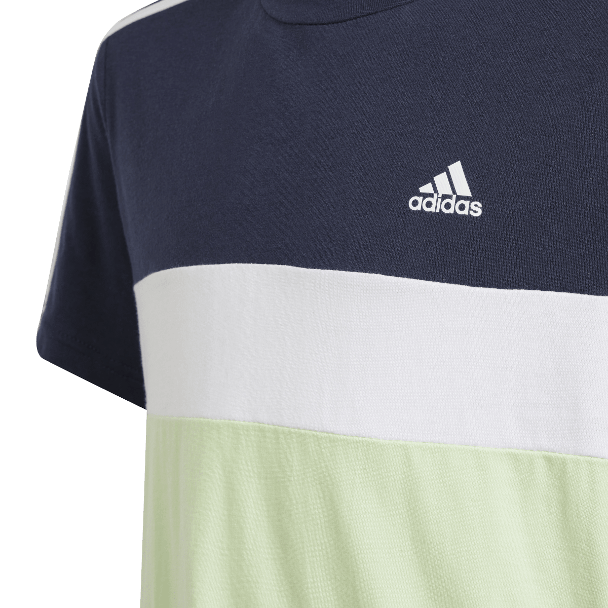 adidas 3 Stripe TIB Tee - Boys - Legend Ink/Semi Green Spark/White