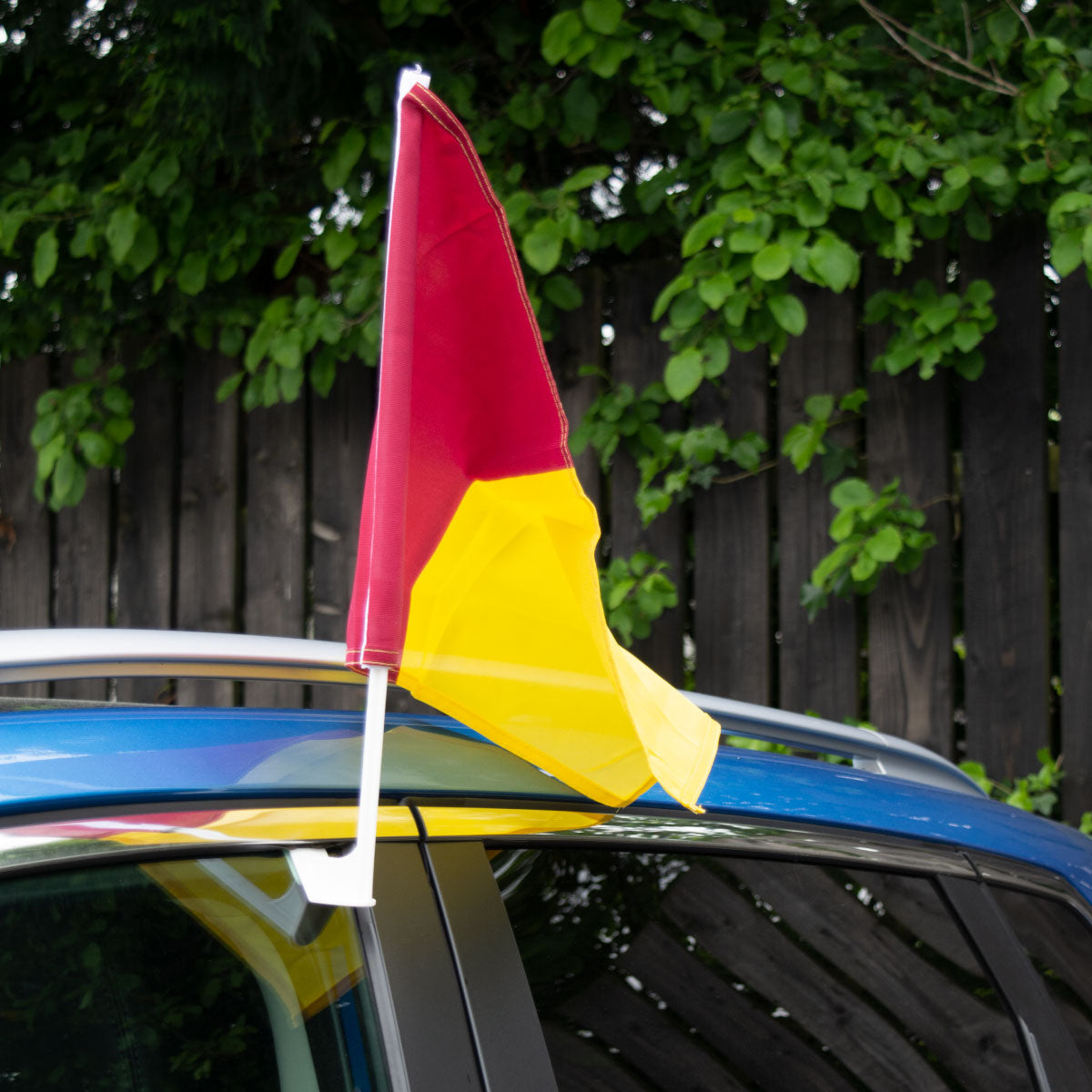 Mc Keever Sports Maroon/Gold Half and Half Flag