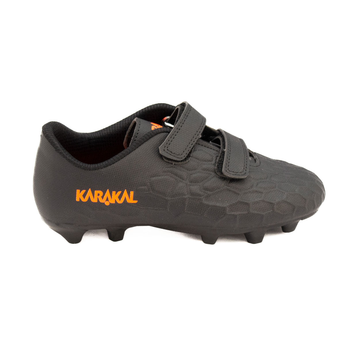 Karakal Hex FG Football Boots - Youth - Black/Orange