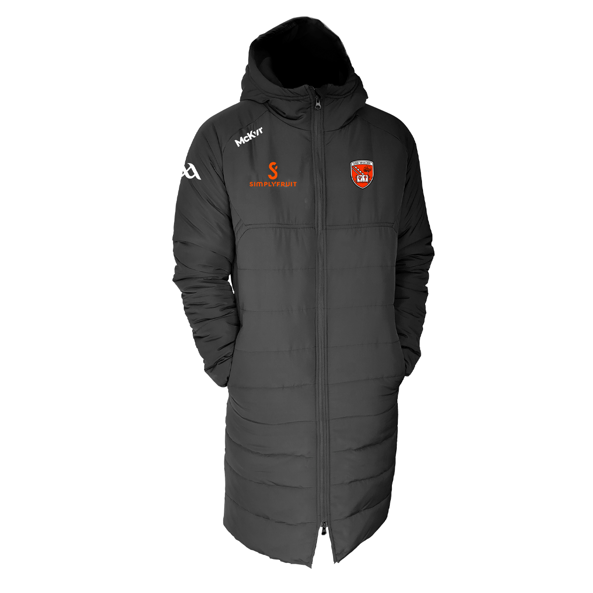 McKvr Armagh GAA Core Pro Sideline Coat - Adult - Black