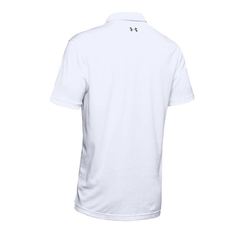 Under Armour Tech Polo Top - Mens - White/Graphite