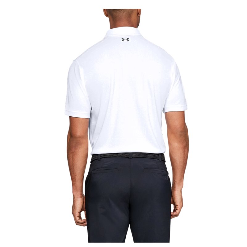 Under Armour Tech Polo Top - Mens - White/Graphite