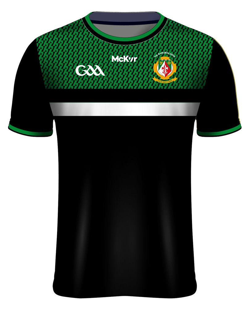 Mc Keever Sarsfields GAA Training Jersey - Adult - Black/Green