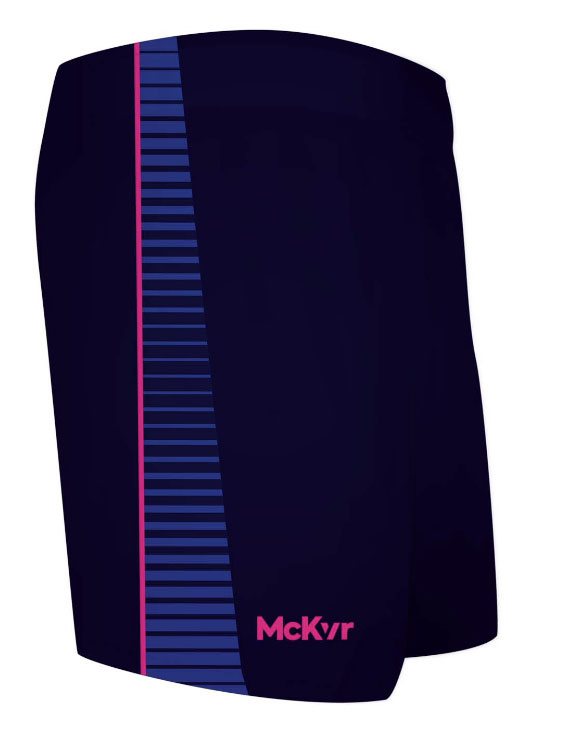 Mc Keever Clan na Gael CLG Match Shorts - Youth - Navy/Blue/Pink