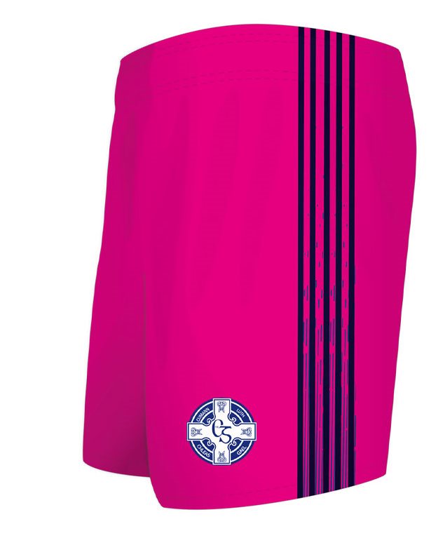Mc Keever Clan na Gael CLG Training Shorts - Youth - Pink/Blue