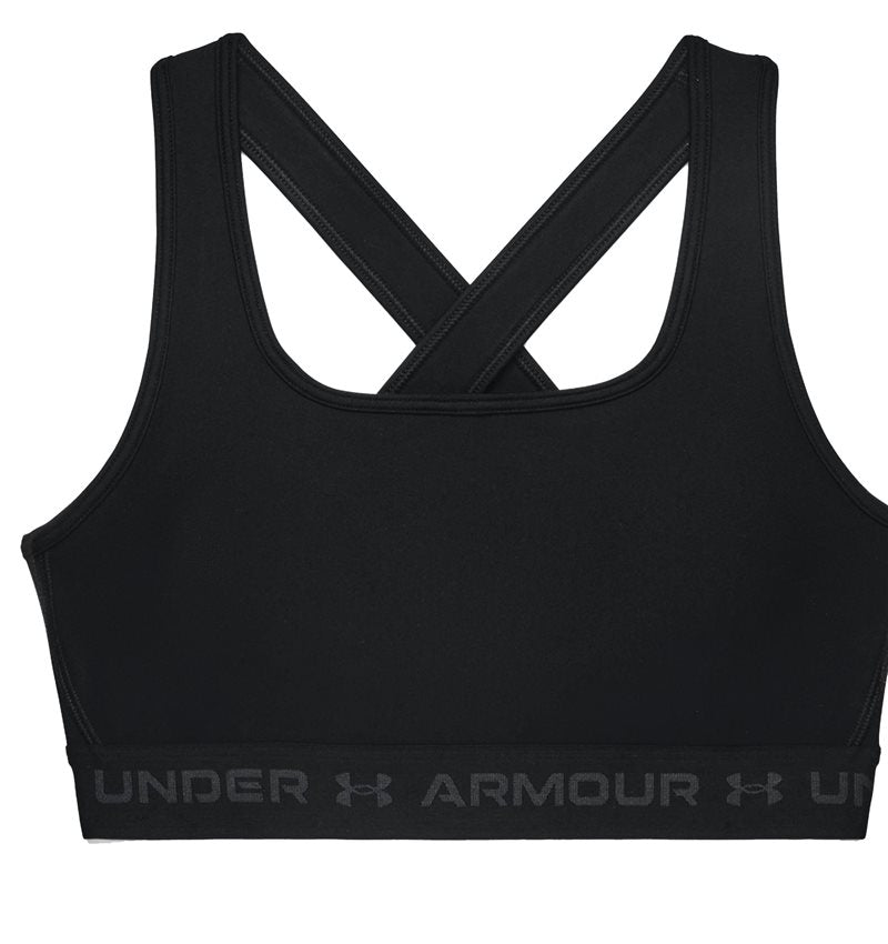 Under Armour Armour Mid Crossback Sports Bra - Womens - Black