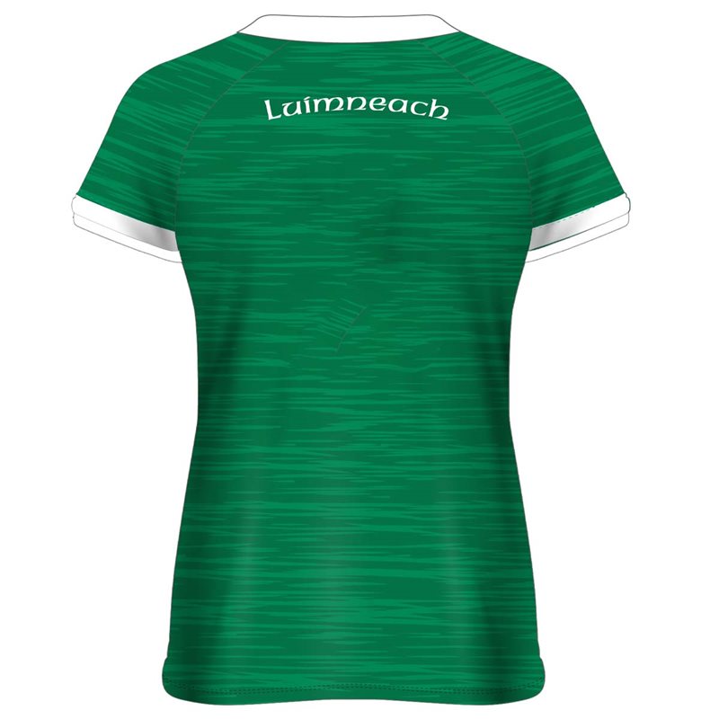 Mc Keever Limerick Camogie Official Jersey - Kids - Green/White