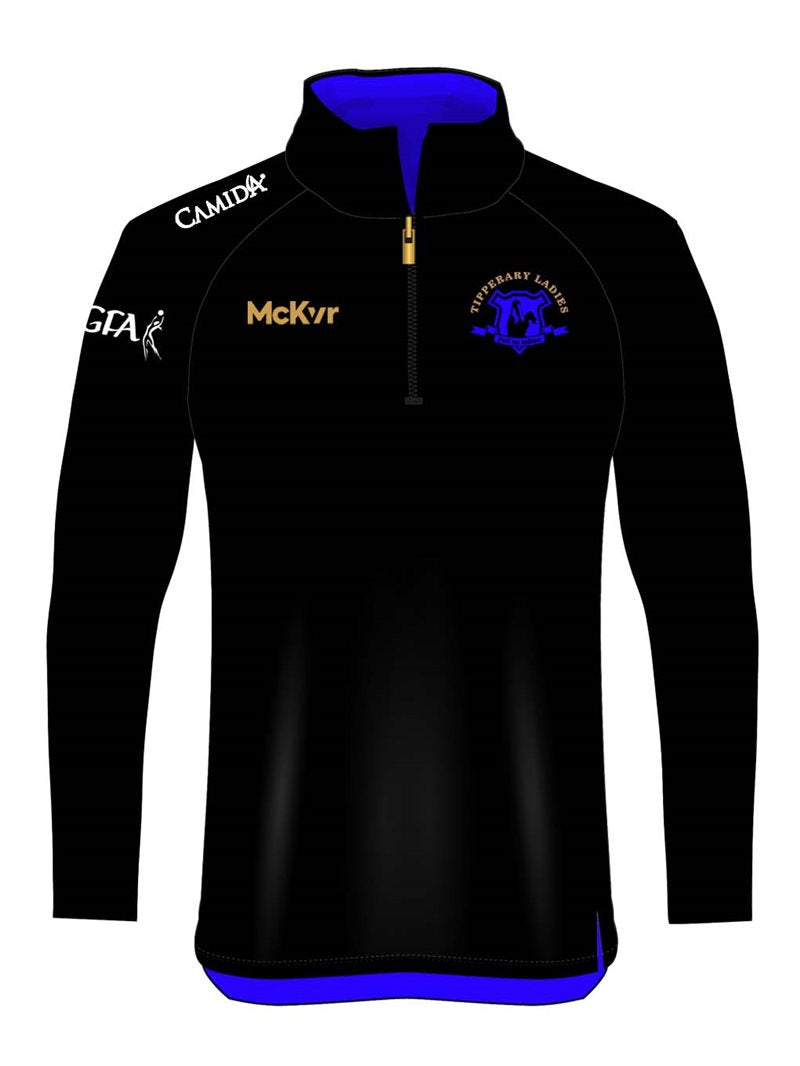 Mc Keever Tipperary Ladies LGFA Official Warm Top - Womens - Black/Bolt Blue