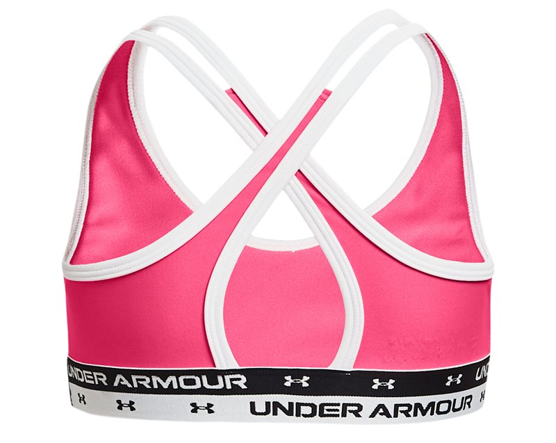 Under Armour Crossback Sports Bra - Girls - Cerise/White