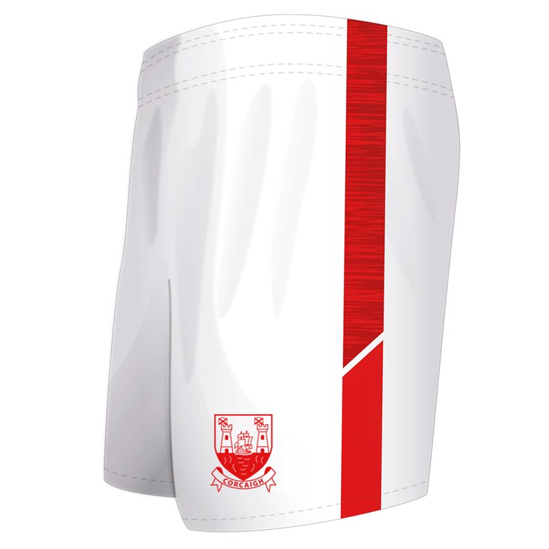 Mc Keever Cork Ladies LGFA Official Home Shorts - Adult - White/Red