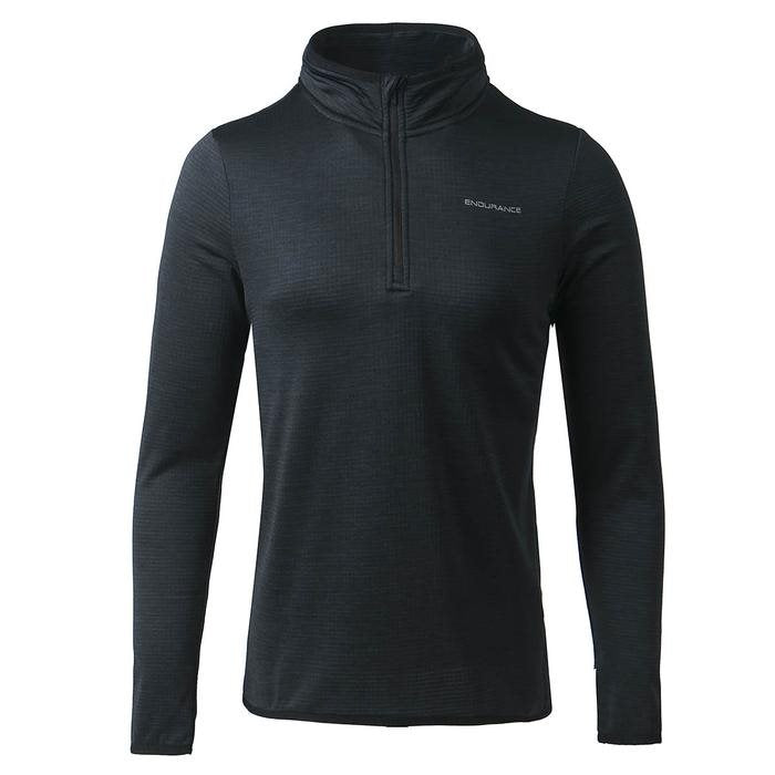 Endurance Vironic Waffle Melange Loose Fit Midlayer - Womens - Black