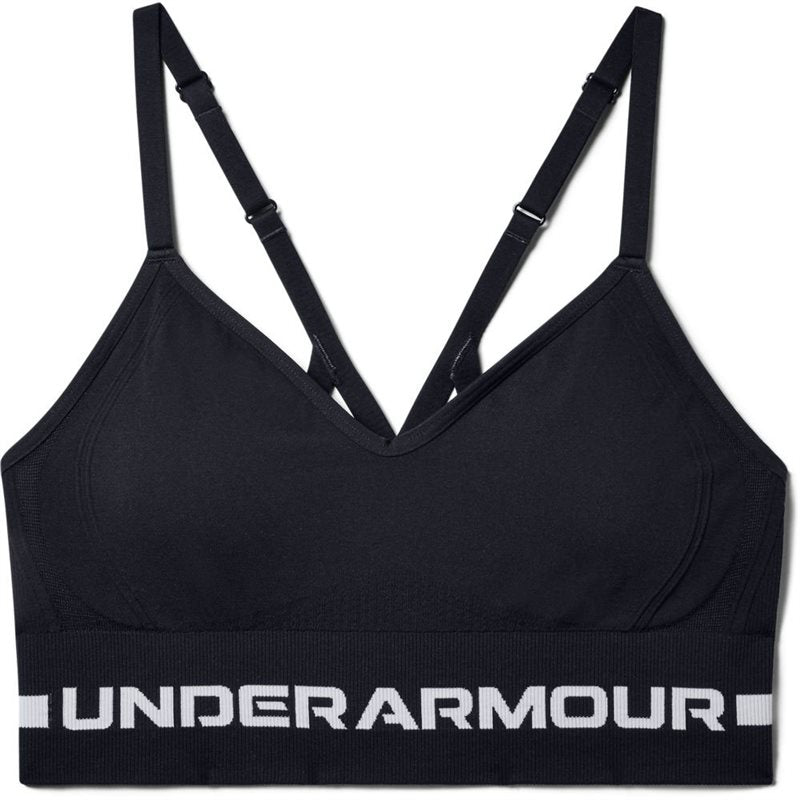 Under Armour Seamless Low Long Sports Bra - Womens - Black/Halo Grey