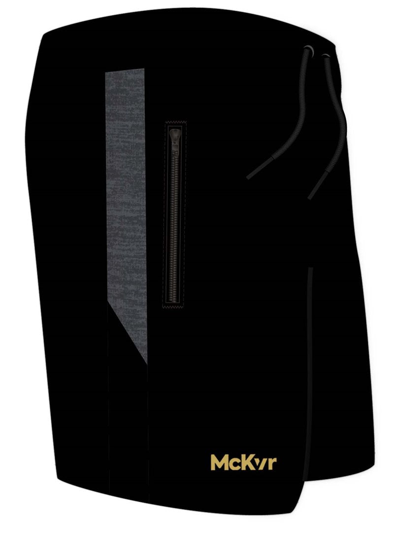 Mc Keever Leitrim GAA Official Leisure Shorts - Adult - Black/Grey