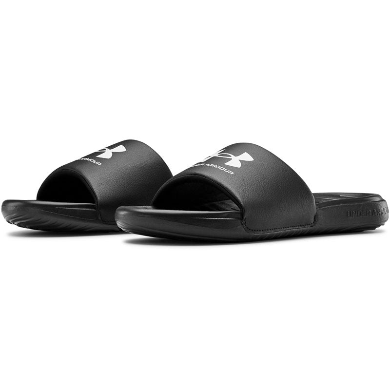 Under Armour Ansa Fixed Sliders - Mens - Black/Black/White