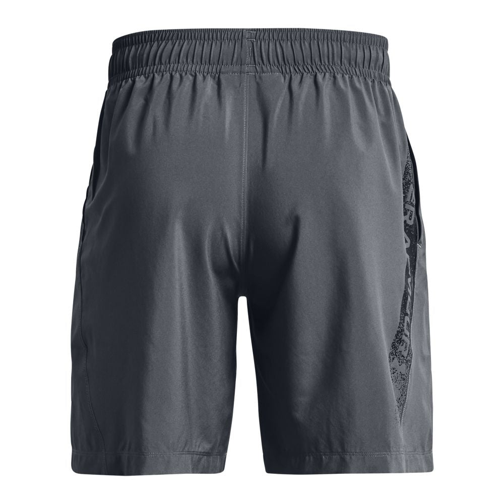 Under Armour Woven Graphic Shorts - Mens - Pitch Grey/Black