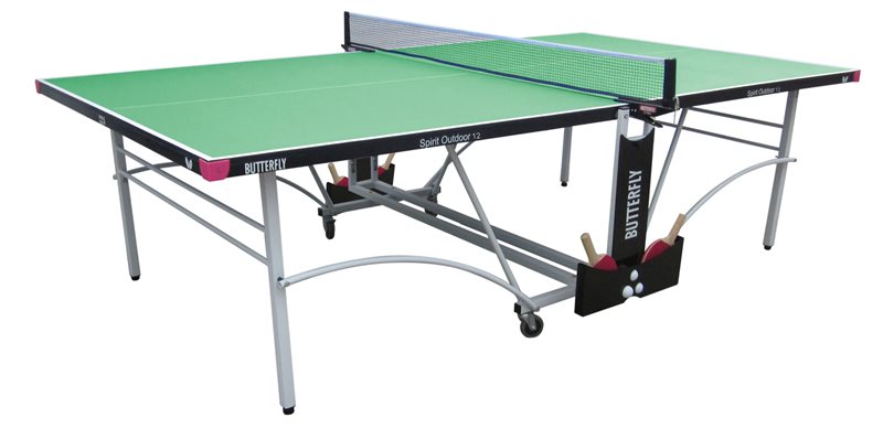 Butterfly Spirit 12 Outdoor Rollaway Table Tennis Table - Green