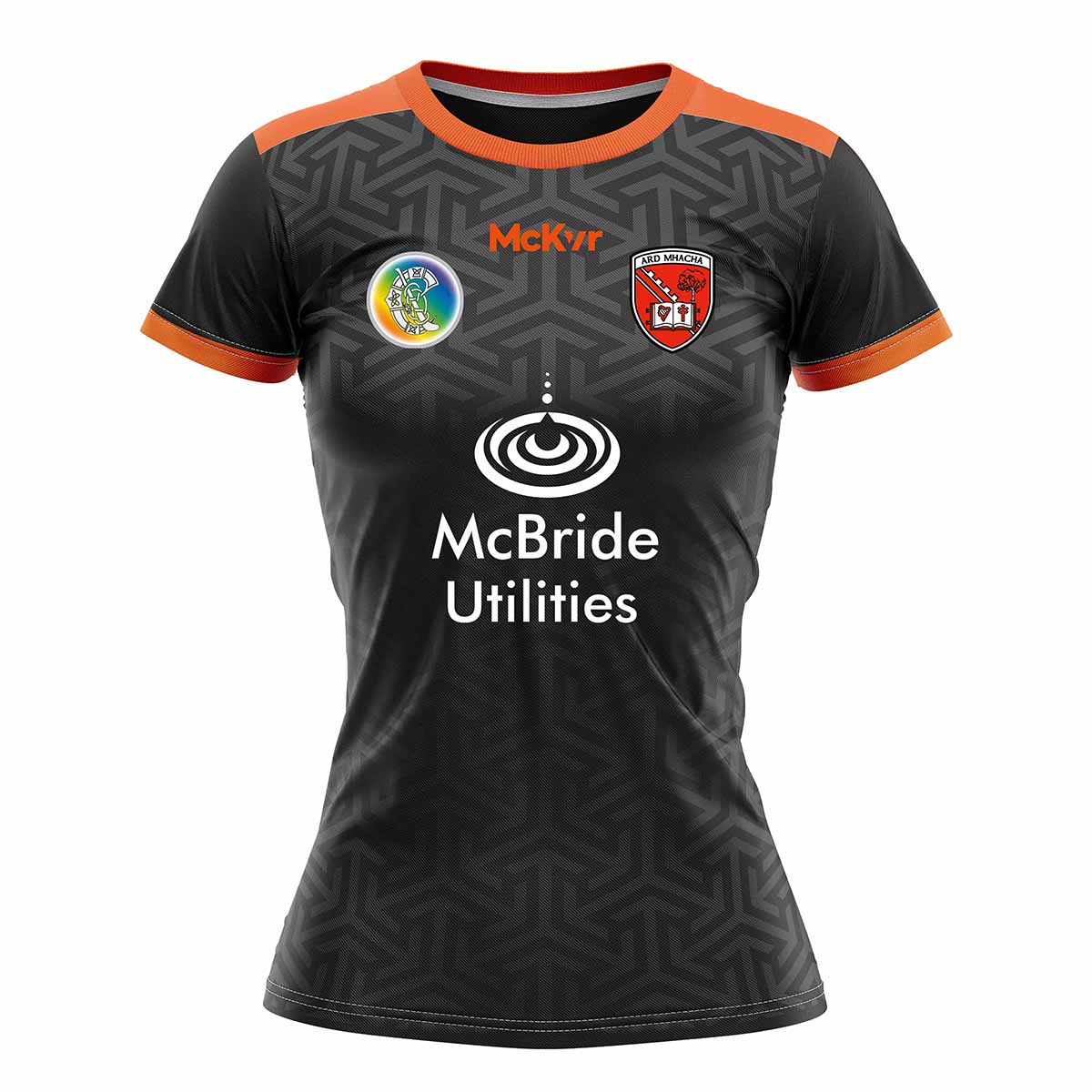 Mc Keever Armagh Camogie Official Training Jersey - Youth - Black/Orange