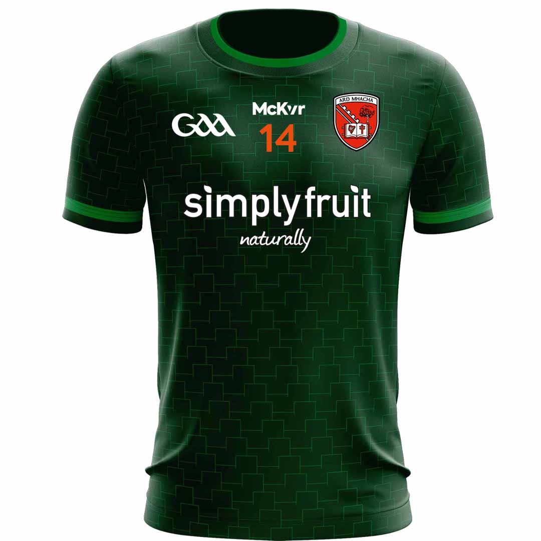 Mc Keever Armagh GAA Official Green Numbered Jersey - Adult