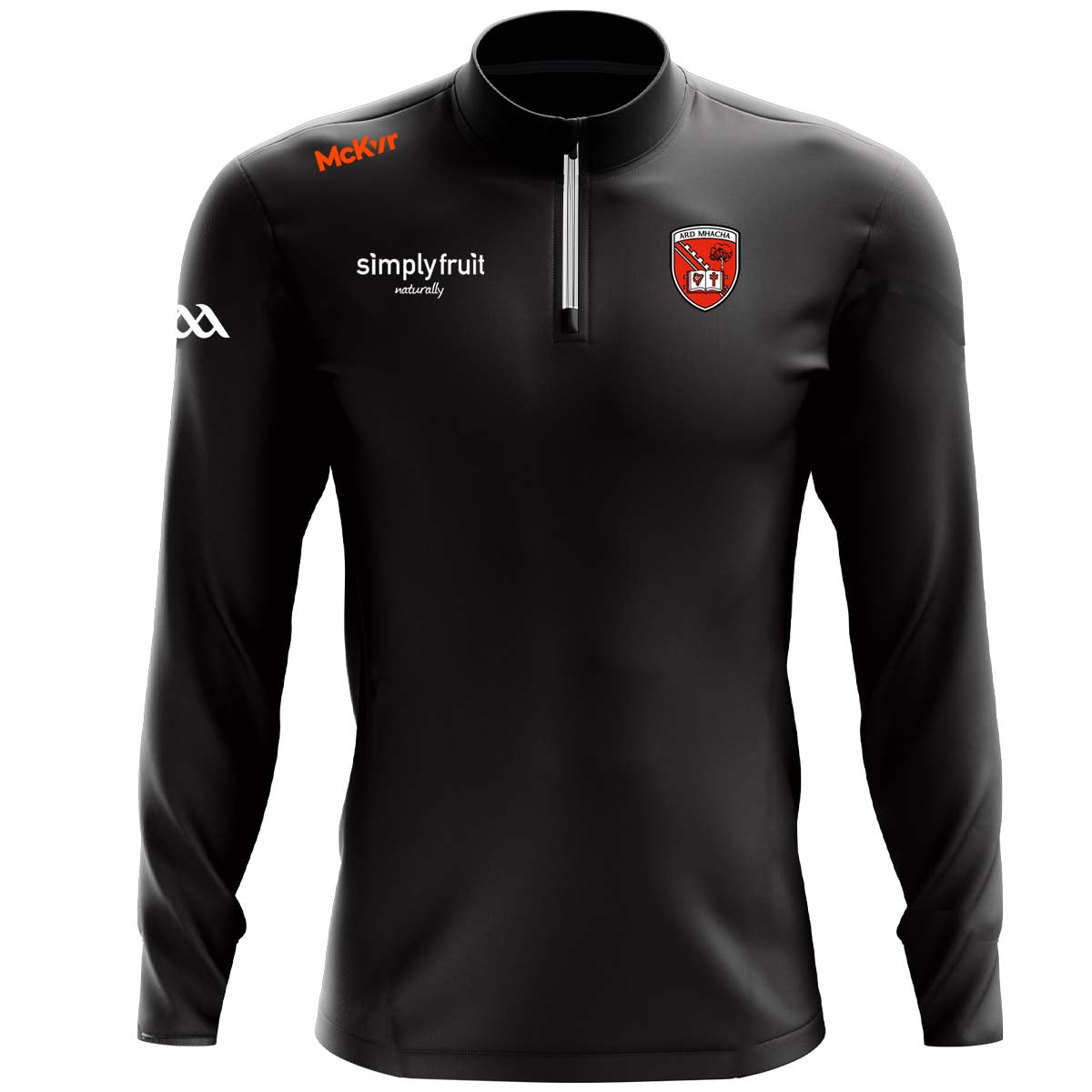 Mc Keever Armagh GAA Official Vital Lightweight 1/4 Zip Top - Adult - Black/White