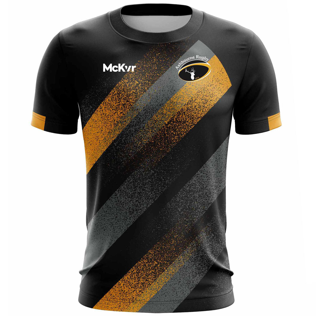 McKvr Ashbourne Rugby Club No.2 Training Jersey - Adult - Black/Amber