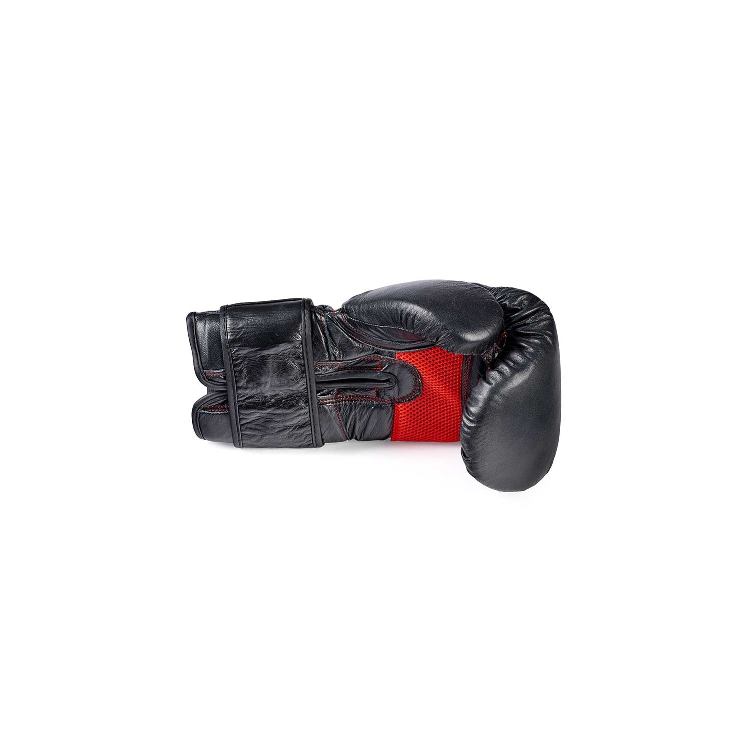 BBE Club Leather Sparring/Bag Gloves - Adult - Black/Red
