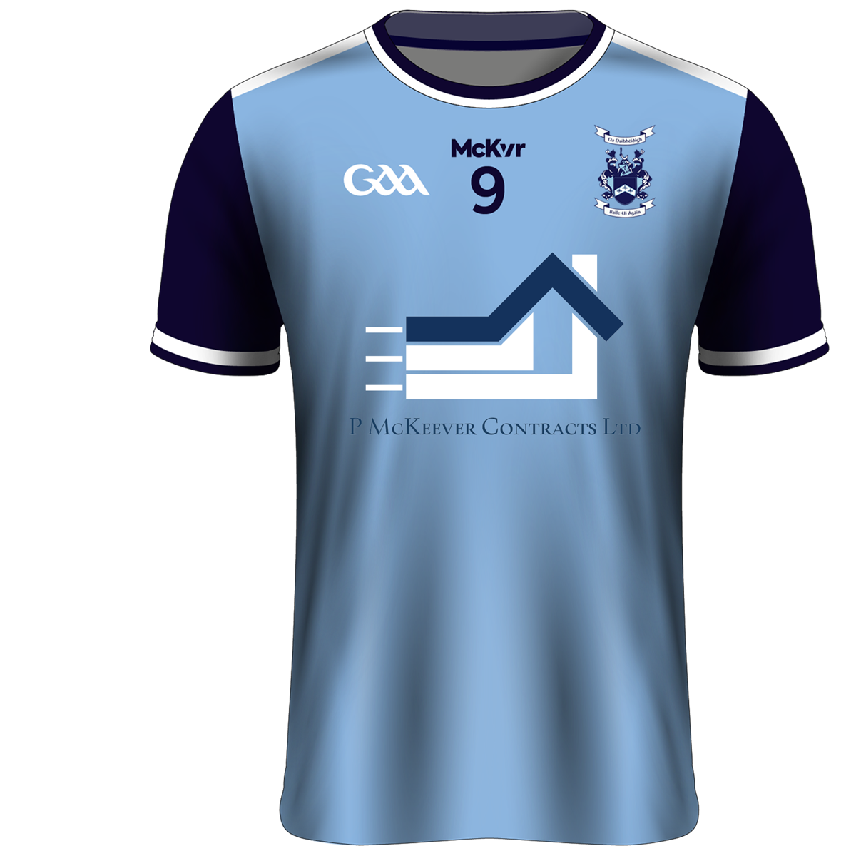 Mc Keever Ballyhegan Davitts Numbered Home Jersey - Youth - Blue
