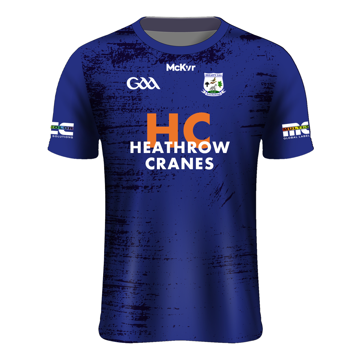 Mc Keever Breaffy GAA Official Training Jersey - Adult - Royal/White Tight Fit