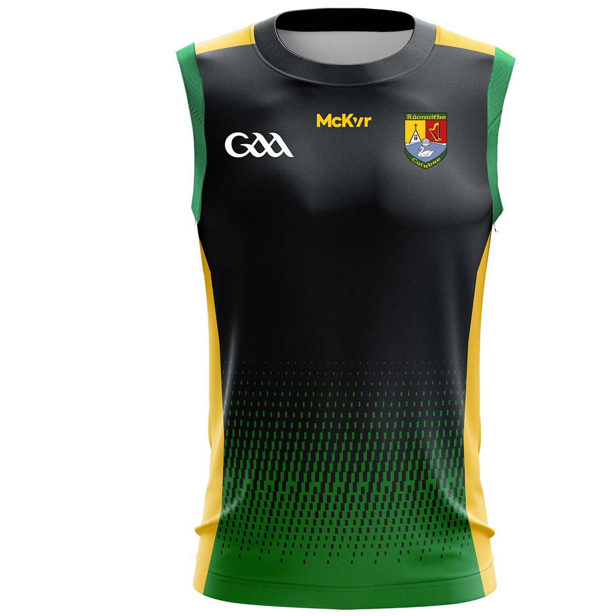 Mc Keever Carbery Rangers GAA Training Vest - Adult - Navy/Green/Yellow