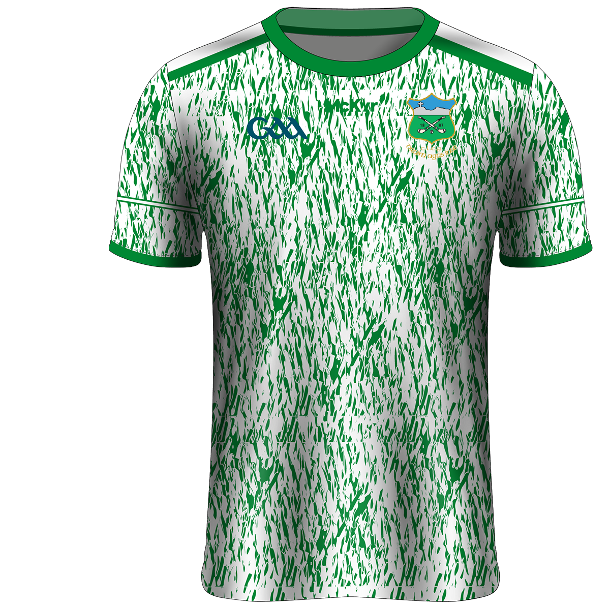 Mc Keever Drom & Inch GAA Training Jersey - Adult - White/Green Player Fit