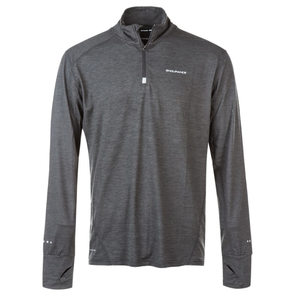 Endurance Tune Melange Midlayer - Mens - Black