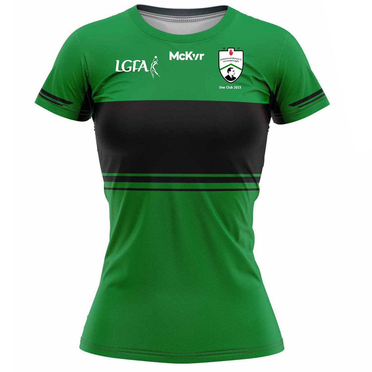 McKvr Fintona Pearses LGFA Training Jersey - Adult - Green/Black