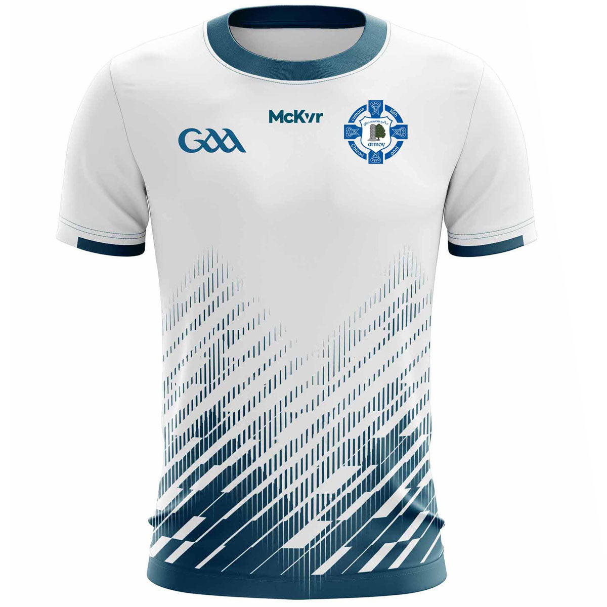 McKvr Glen Rovers Armoy Training Jersey - Adult - White/Teal