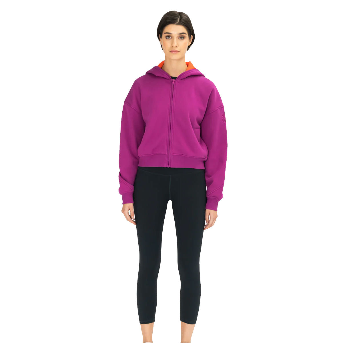 Gym+Coffee Sierra Fleece Zip Hoodie - Womens - Very Berry