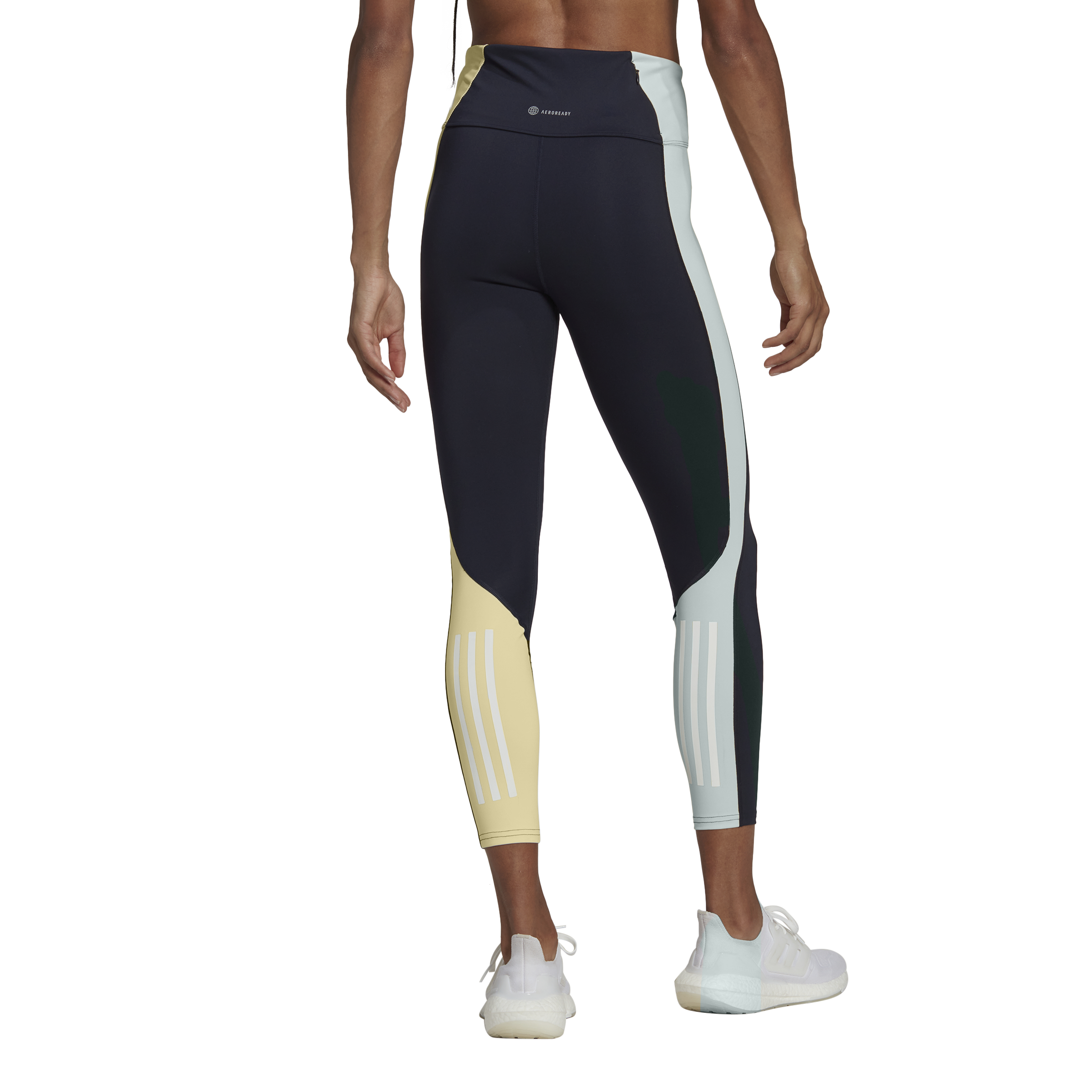 adidas Own the Run Colourblock 7/8 Running Tights - Womens - Legend Ink/Reflective Silver