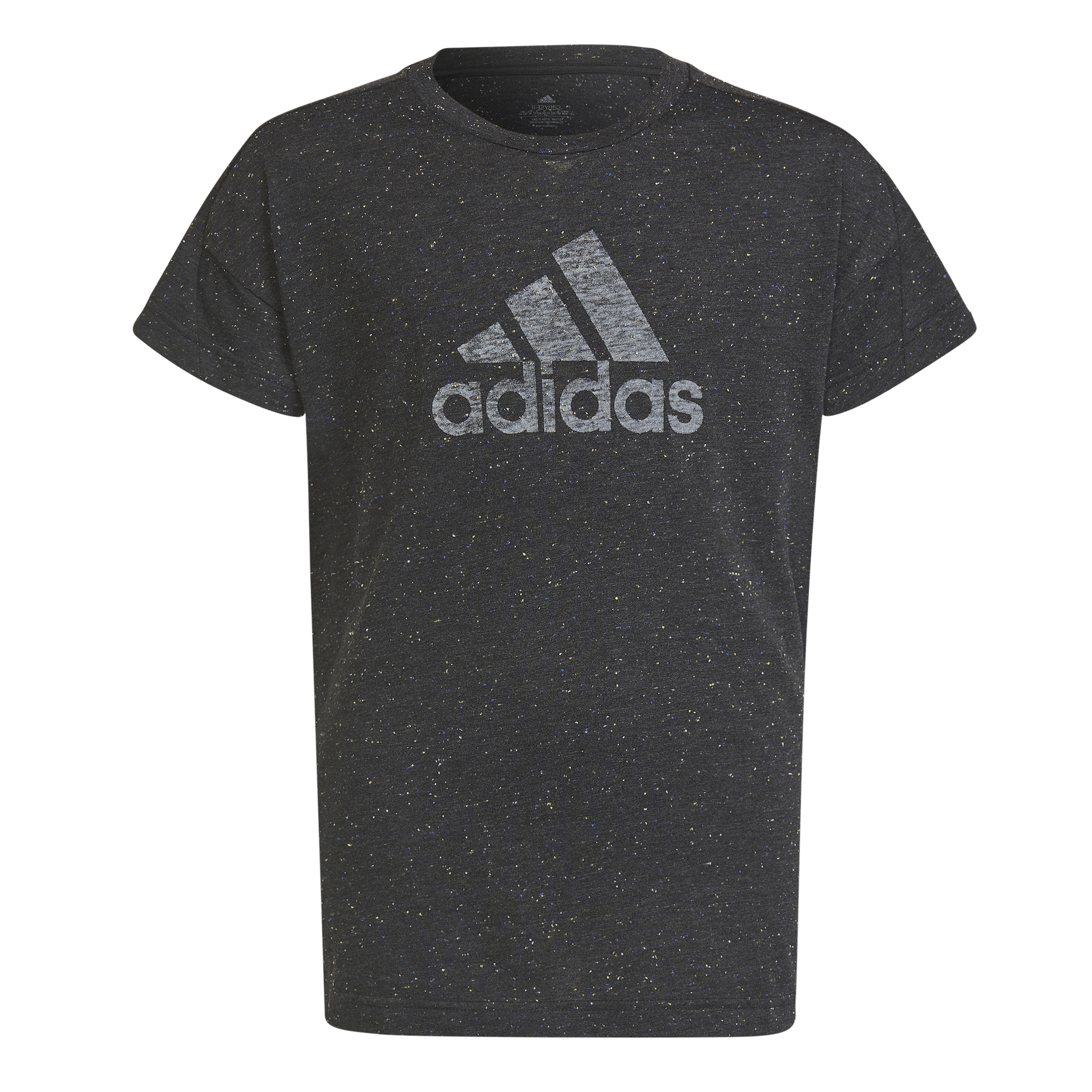 adidas BOS Tee - Girls - Black Melange/White