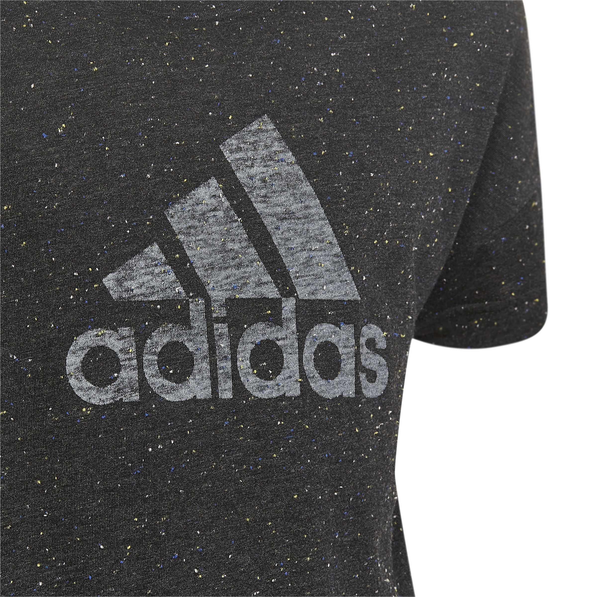 adidas BOS Tee - Girls - Black Melange/White