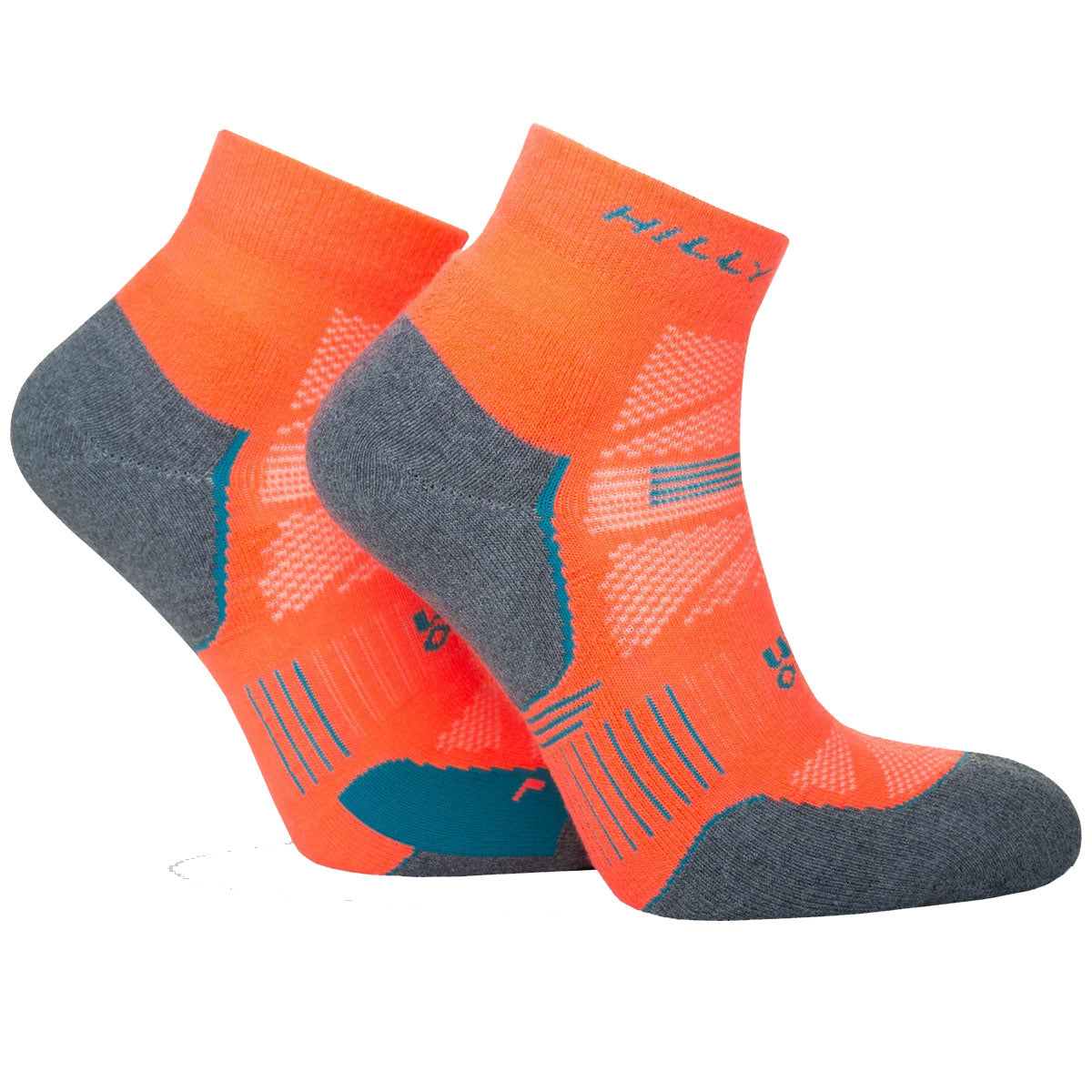 Hilly Supreme Anklet Med Socks - Mens - Neon Candy/Grey Marl