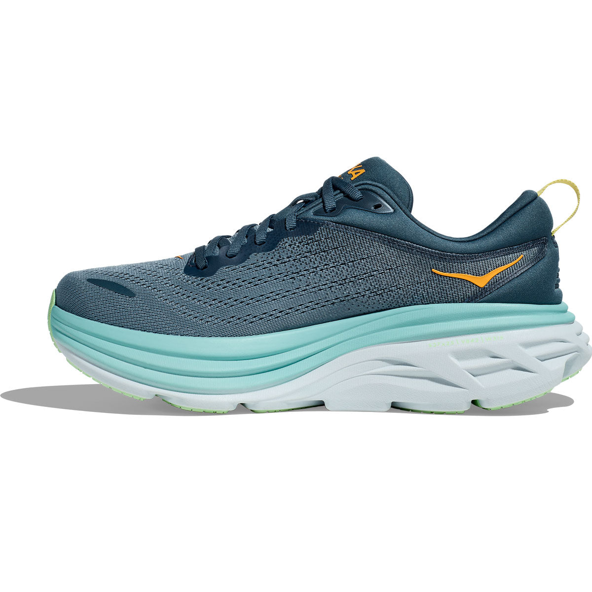 Hoka One One Bondi 8 Wide Fit Running Shoes - Mens - Real Teal/Shadow