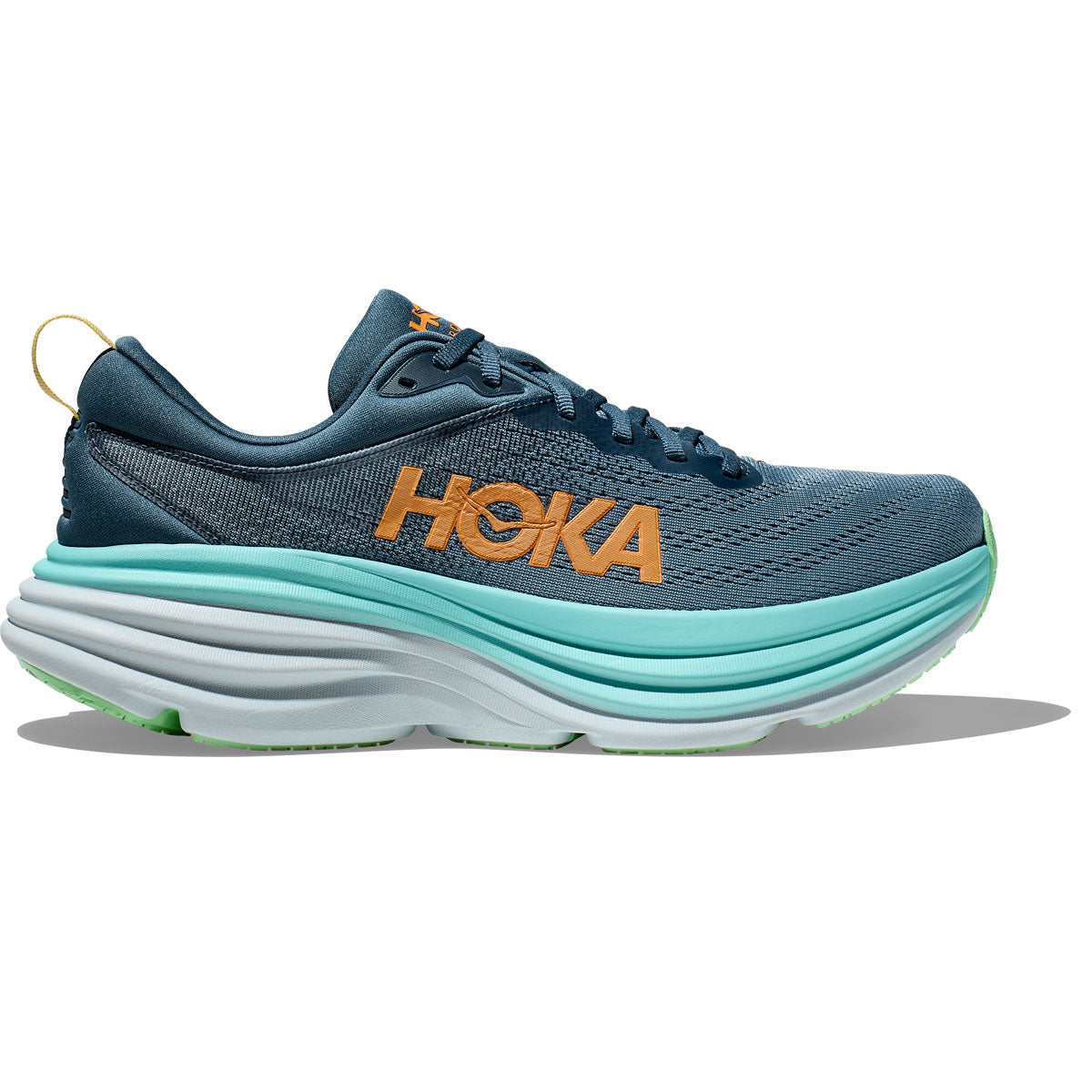 Hoka One One Bondi 8 Wide Fit Running Shoes - Mens - Real Teal/Shadow