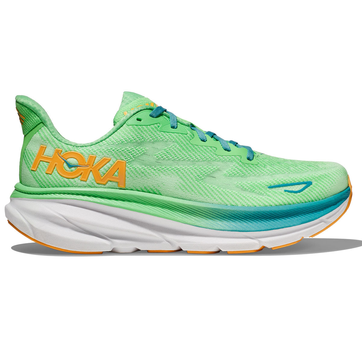 Hoka One One Clifton 9 Running Shoes - Mens - Zest/Lime Glow