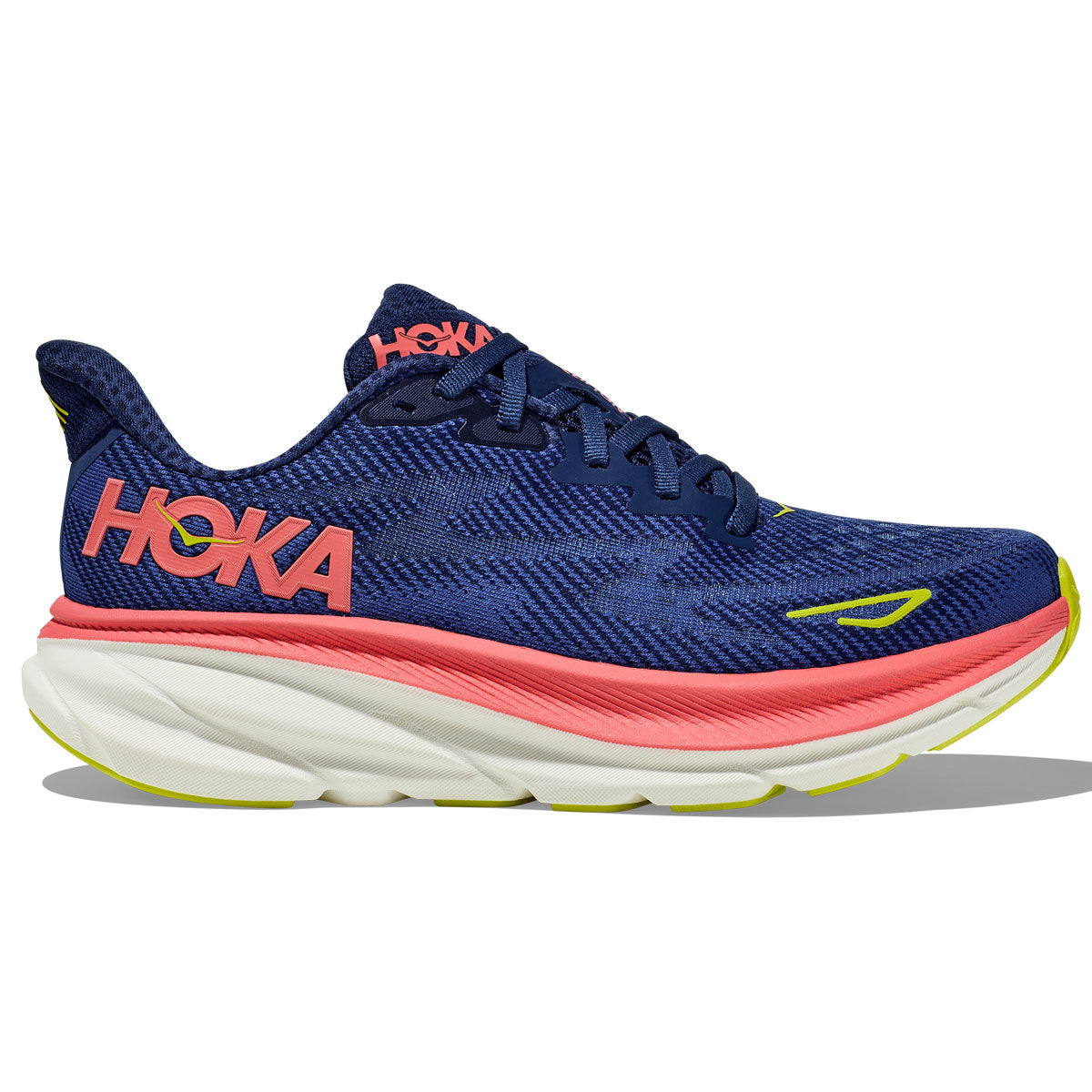 Hoka One One Clifton 9 Running Shoes - Womens - Evening Sky/Coral