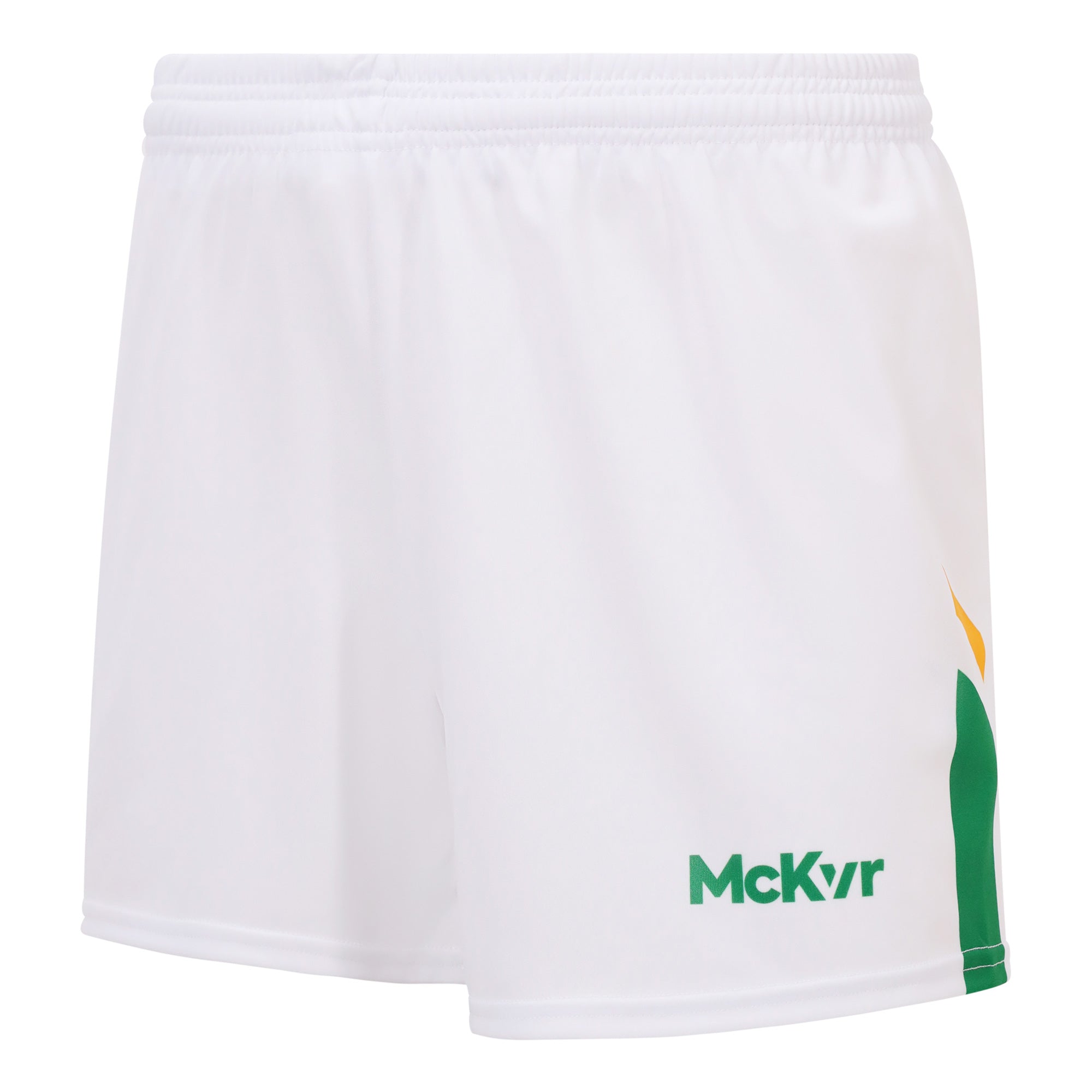 Mc Keever Leitrim GAA Official Playing Shorts - Kids - White/Green