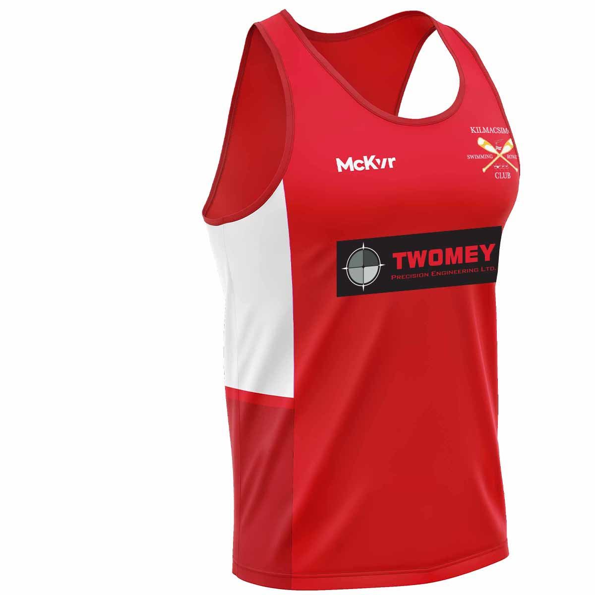 McKvr Kilmacsimon Rowing Club Vest - Adult - Red/White – McKeever Sports UK