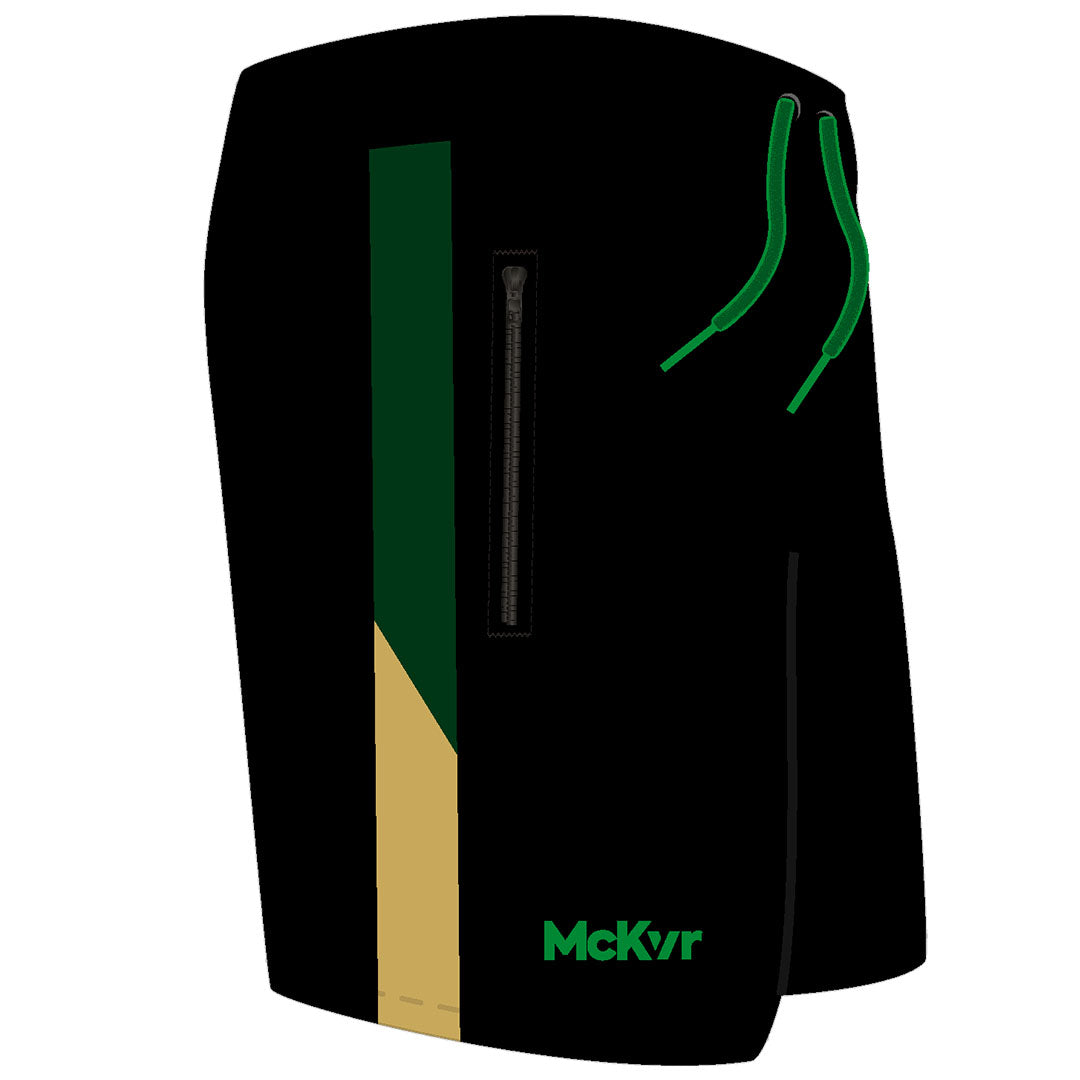 Mc Keever Leitrim GAA Official Pulse Leisure Shorts - Youth - Black/Green